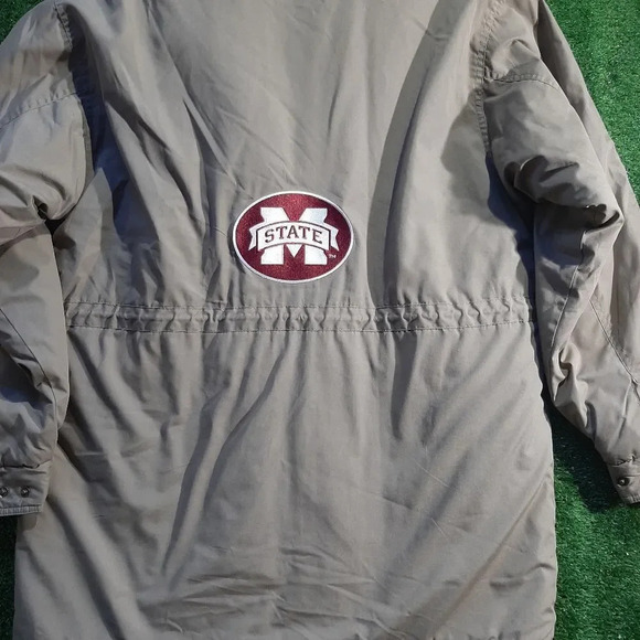 Mens Salmon River Traders Heavy Brown Mississippi State Coat Size Medium - Picture 4 of 4